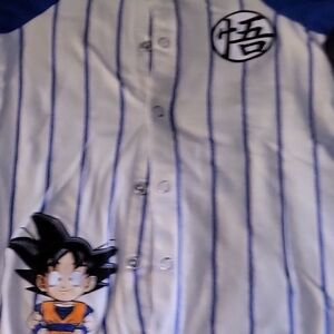 Kids Cartoon Character Striped Button Down Shirt